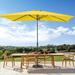 Arlmont & Co. Sayah 107.7" x 71.9" Rectangular Market Umbrella, Metal in Yellow | 96.7 H x 107.7 W x 71.9 D in | Wayfair