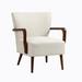 Lounge Chair - Armchair - Corrigan Studio® Wood Frame Armchair, Modern Accent Chair Lounge Chair for Living Room in Brown/White | Wayfair
