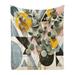 Wrought Studio™ Eucalyptus Leaves Fleece Throw Blanket Retro Branches Orange Blue Gray Peach Fleece/Microfiber/Fleece, | 70 H x 50 W in | Wayfair