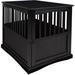 Tucker Murphy Pet™ Wooden Medium Pet Crate, End Table, Walnut, 27.50" X 20.00" X 24.00" Wood in Black | 29.3 H x 24 W x 36.5 D in | Wayfair