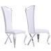 Rosdorf Park Hurlbert Side Chair Dining Chair, Stainless Steel in Gray/White | 47.2 H x 21 W x 18.9 D in | Wayfair E17ACE2A76734854AB2D99FE6DFE6A5D