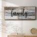 August Grove® Family - Floater Frame Print on Canvas Canvas, Solid Wood in Black/Gray | 12 H x 30 W x 1.5 D in | Wayfair