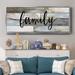 August Grove® Family - Floater Frame Print on Canvas Canvas, Solid Wood in Black/Gray | 12 H x 30 W x 1.5 D in | Wayfair