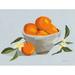 Winston Porter Oranges in a Gray Bowl - Print Canvas, Solid Wood in Gray/Orange | 18 H x 24 W x 1.25 D in | Wayfair