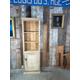 Vintage Tall Narrow Pine Bookcase Cupboard Shelves