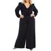 Blakely Twist Waist Long Sleeve Wide Leg Jumpsuit