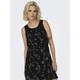 Minikleid ONLY "ONLAIDA ELISA S/L LACE MIX DRESS WVN" Gr. M (38), N-Gr, schwarz (black aop:flora) Damen Kleider Minikleider