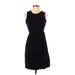 Theory Casual Dress - Mini Crew Neck Sleeveless: Black Solid Dresses - Women's Size 0