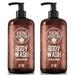 Viking Revolution Men s Body SE33 Wash - Sandalwood Skin Cleaning Agent - Mens Natural Body Wash with Vitamin E and Rosemary Oil - Shower Gel Liquid Soap 12 Fl Oz (Pack of 2)