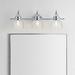 JONATHAN Y Shirley Metal/Glass LED Vanity Light by 3-Light - Chrome/Clear