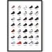 HAUS AND HUES Sneaker Posters for Guys - Michael Jordan Shoes Poster Sneaker Wall Art Cool Posters for Guys Bedroom Dope Posters Sneakerhead Room Decor Jordans Evolution (Framed Black 24x36)