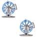 Metal Fishing Reel Fly Aluminum Alloy Reels with Line Combination Hand Pole 2 Pc