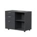 File Cabinet with 2 standard drawers and 1 file drawer 5 Mobile Universal wheels Coded lock Dark Grey