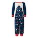 Eyicmarn Christmas Family Pajamas with Tree Print Color Matching Classic Crew Neck Casual Style Holiday Clothing