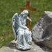 Roman 13 Angel with Cross Religious Outdoor Garden Statue