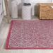 JONATHAN Y JONATHAN Y Ourika Vintage Filigree Textured Weave Indoor/Outdoor Area Rug 9 X 12 - Light Gray/Fuchsia