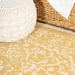 JONATHAN Y JONATHAN Y Estrella Bohemian Medallion Textured Weave Indoor/Outdoor Area Rug 2 X 10 - Yellow/Cream