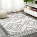 JONATHAN Y JONATHAN Y Carwa Diamond Tribal Medallion Indoor/Outdoor Area Rug 5 X 8 - Ivory/Black