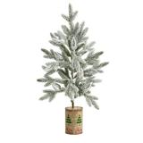 HomeStock 28In. Earthy Elements Christmas Artificial Tree In Decorative Planter