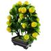 Simulated Flower Small Bonsai Fake Potted Ornaments Home Desktop Green Plant Decoration 2pcs (bell Grass (lotus Color)) Faux Lemon Tree Artificial Flowers Indoor Plants for Office