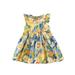 TheFound Infant Baby Girls Summer Boho Dresses Casual Fly Sleeve Round Neck Floral Print Party Princess Dress
