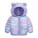 Elainilye Fashion Toddler Fleece Jacket Cute Baby Kids Jacket Girls Boys Down Jacket Hoodie Spring Infant Children s Coat For Girls Boys Purple