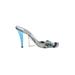 Emilio Pucci Heels: Slide Stiletto Feminine Blue Shoes - Women's Size 37 - Open Toe