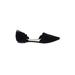 Fsa Japia Flats: D'Orsay Chunky Heel Feminine Black Solid Shoes - Women's Size 37 - Pointed Toe