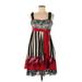 Anna Sui Cocktail Dress: Red Graphic Dresses - Women's Size 6