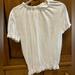 Anthropologie Tops | Anthropologie Bordeaux White Ruffled And Cinched Top | Color: White | Size: M