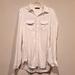 Brandy Melville Tops | Brandy Melville White Button-Up Long Sleeve Shirt 2 Breast Pockets, Size Small | Color: White | Size: S
