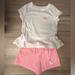 Nike Matching Sets | Nike Baby Girl 2 Piece Top & Shorts Set ~ Dri-Fit ~ | Color: Pink/White | Size: Xsg