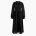 J. Crew Dresses | J.Crew Small Black Long Sleeved Midi Dress With Swiss Dots. | Color: Black | Size: S
