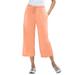 Plus Size Women's Sport Knit Capri Pant by Woman Within in Orange Melon (Size 5X)