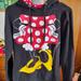 Disney Tops | Disney Parks Minnie Mouse Women's Pullover Hoodie Kangaroo Pocket Sz L | Color: Black | Size: L