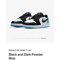 Nike Shoes | Nike Air Jordan 1 Retro Low Og “Unc” Womens Size 6 | Color: Black/Blue | Size: 6