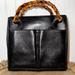Gucci Bags | Gucci Bamboo Handle Black Leather Handbag Gold Hardware Authentic | Color: Black/Brown/Gold | Size: Os