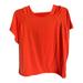 Athleta Tops | Athleta Womens Popover Top Hooded Short Sleeve Drawstring Size 2xs Orange | Color: Orange | Size: Xxs