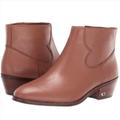 Coach Shoes | New Coach Dannie Block Heel Western Style Leather Ankle Boots Booties Saddle 7.5 | Color: Brown/Tan | Size: 7.5