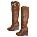 Michael Kors Shoes | Michael Kors Calista Faux Fur Lined Boots Brown Size 6 | Color: Brown | Size: 6