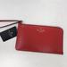 Kate Spade Bags | Kate Spade New Red Leather Wristlet Lucy Logo Top Zipper Bag New Red Clutch | Color: Red | Size: Os