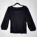 Anthropologie Tops | Anthropologie Sanctuary Black Organic Cotton Top Size Xxl Balloon Sleeves Blouse | Color: Black | Size: Xxl