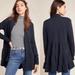 Anthropologie Sweaters | Anthropologie Black Lila Tiered Babydoll Ruffled Back Open Front Cardigan Sz Xs | Color: Black | Size: Xs