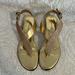 Nine West Shoes | Gold Nine West Buckle Flats | Color: Gold | Size: 8