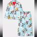 Disney Pajamas | Kids Disney 100 Retro Reimagined Family Matching Pajama Set Mickey Pluto Size 16 | Color: Blue/Red | Size: Unisex Kids 6