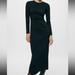 Zara Dresses | New Zara Side Ruched Dress Zw Collection. Black, Long Sleeves. Size M | Color: Black | Size: M