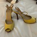 Nine West Shoes | Light Yellow Heels From Nine West Size 7 1/2 | Color: Yellow | Size: 7.5