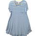 Lularoe Dresses | Lularoe Womens Dress Multi-Color Large Rayon Blend Short Sleeve Pocket 40"Length | Color: Blue/White | Size: L