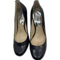 Michael Kors Shoes | Michael Kors Hi Heel 4" Black Leather Pumps Size 8 | Color: Black | Size: 8