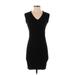 J.Crew Factory Store Casual Dress - Bodycon V Neck Sleeveless: Black Print Dresses - Women's Size X-Small